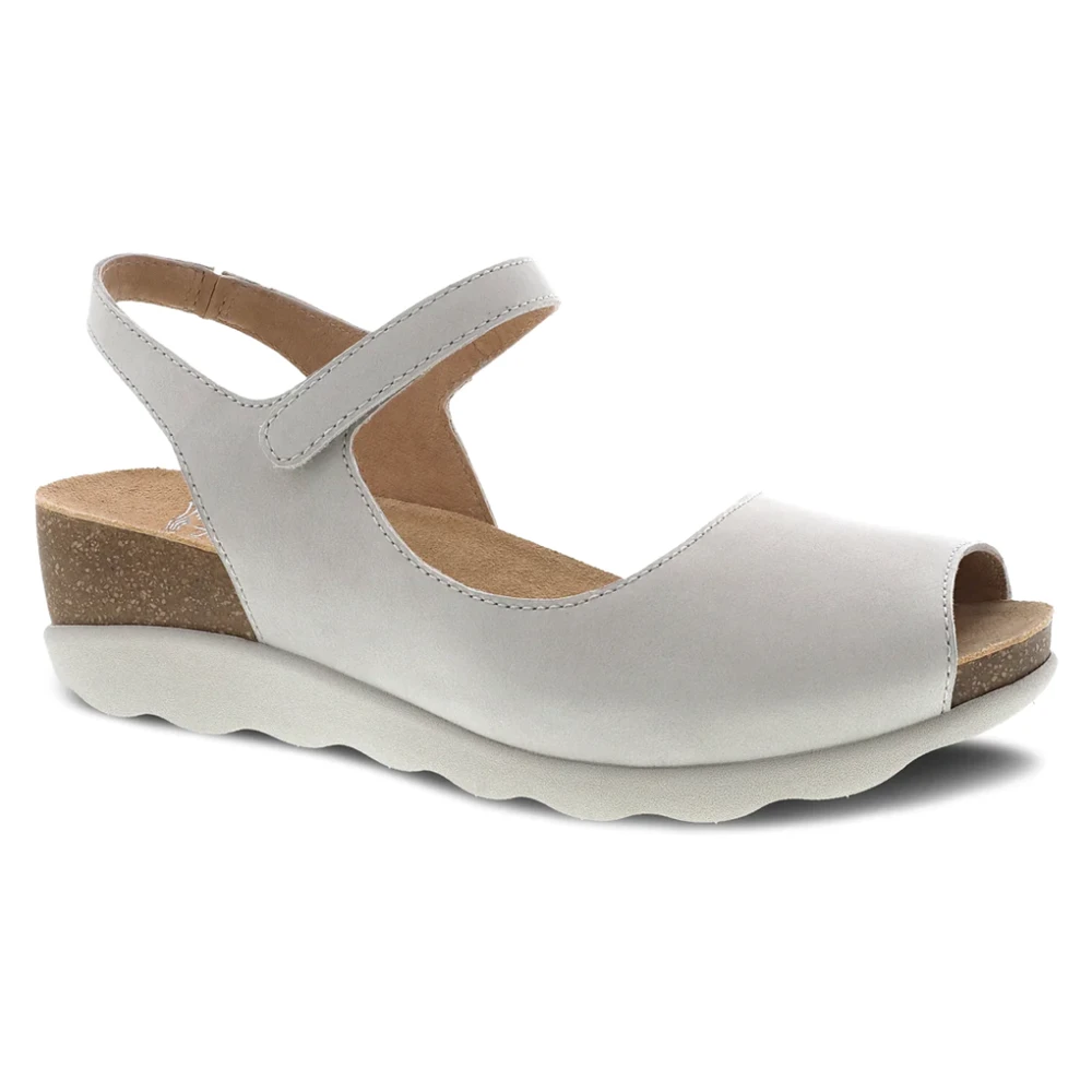 Dansko Marcy Wedge Sandal Ivory Nubuck (Women's) 3 Dansko Marcy Wedge Sandal Ivory Nubuck (Women's)