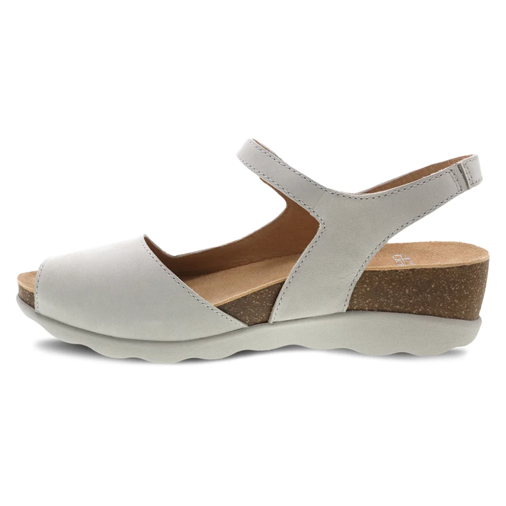 Dansko Marcy Wedge Sandal Ivory Nubuck (Women's) 4 Dansko Marcy Wedge Sandal Ivory Nubuck (Women's) - Image 2