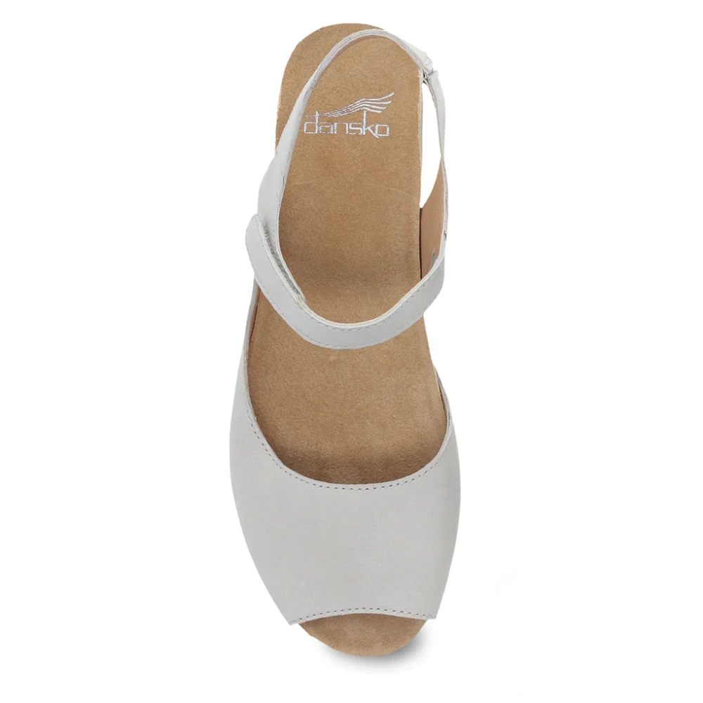 Dansko Marcy Wedge Sandal Ivory Nubuck (Women's) 5 Dansko Marcy Wedge Sandal Ivory Nubuck (Women's) - Image 3