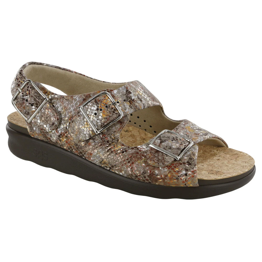 SAS Relaxed Sandal Multisnake Taupe Leather (Women's) 3 SAS Relaxed Sandal Multisnake Taupe Leather (Women's)