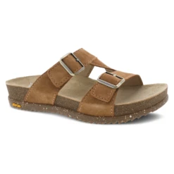 Dansko Dayna Slide Sandal Tan Suede (Women's)