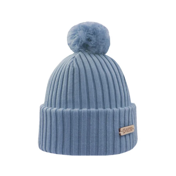 Superyellow Kide Light Blue Merino Wool Beanie (Unisex) 3 Superyellow Kide Light Blue Merino Wool Beanie (Unisex)