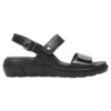 Wolky Santorini Black Leather Sandal (Women's) -Dansko Shop 410450000