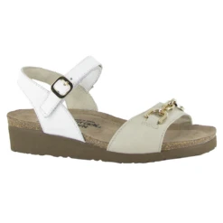 Naot Aubrey Sandal Soft Ivory/Soft White Leather (Women's)