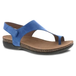 Dansko Reece Sandal Blue Waxy Leather (Women's)