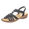 Rieker Regina 31 Black Sandal (Women's) 2 Rieker Regina 31 Black Sandal (Women's) -Dansko Shop 6283100 1