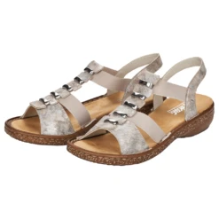 Rieker 62850-90 Rose Metallic Sandal (Women's) -Dansko Shop 6285090 8