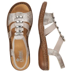 Rieker 62850-90 Rose Metallic Sandal (Women's) -Dansko Shop 6285090 9