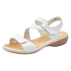 Rieker Regina C7 White Leather Sandal