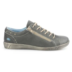 Cloud Footwear Aika Dark Grey Leather Shoe (Women's) -Dansko Shop AikaGrey 4