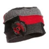 Cloche Hat Black/Red/Grey -Dansko Shop BkRdGr