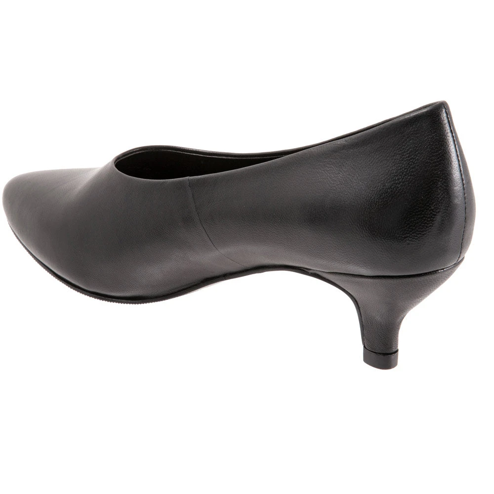 Trotters Kimber Kitten Heel Black Leather (Women's) 6 Trotters Kimber Kitten Heel Black Leather (Women's) - Image 4