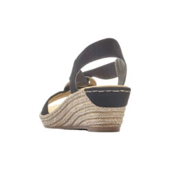 Rieker Fanni H6 Wedge Sandal Black (Women's) -Dansko Shop Blk 3 486204ff 7287 47b9 af88 c2ac2e1d81ea