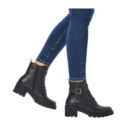 Remonte D0A74-01 Dascha 74 Combat Boot Black (Women's) -Dansko Shop Blk 3 558302e0 ba00 4a5e a28e 55a44afaefd6