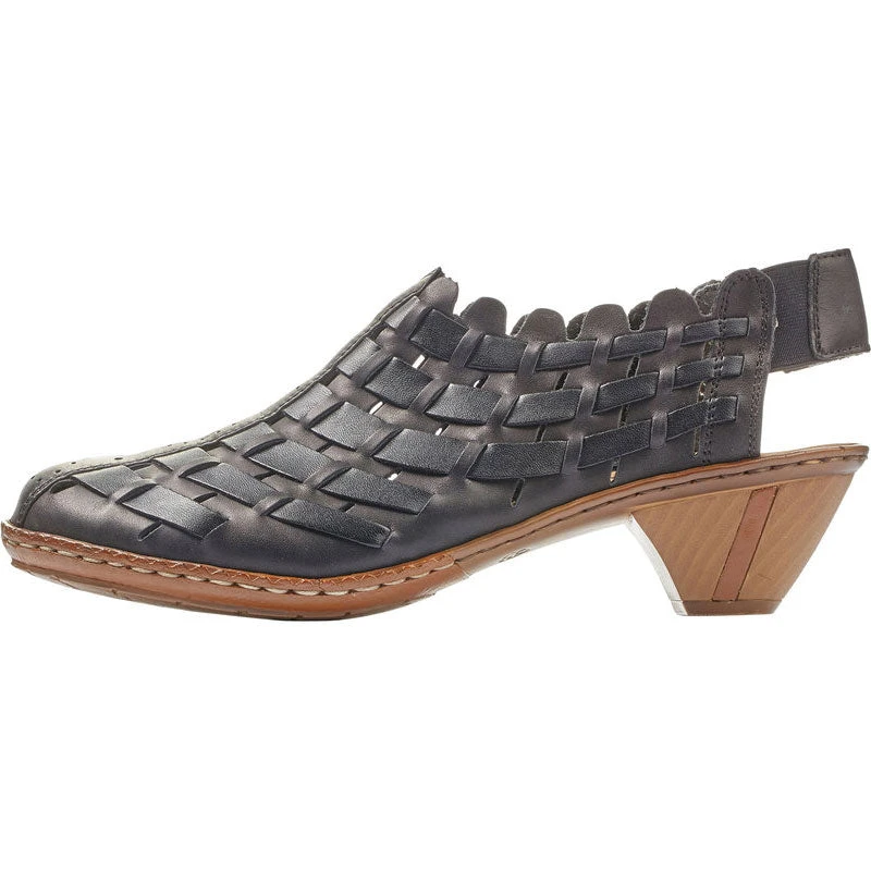 Rieker Sina 78 Slingback Heel Black (Women's) 5 Rieker Sina 78 Slingback Heel Black (Women's) - Image 3