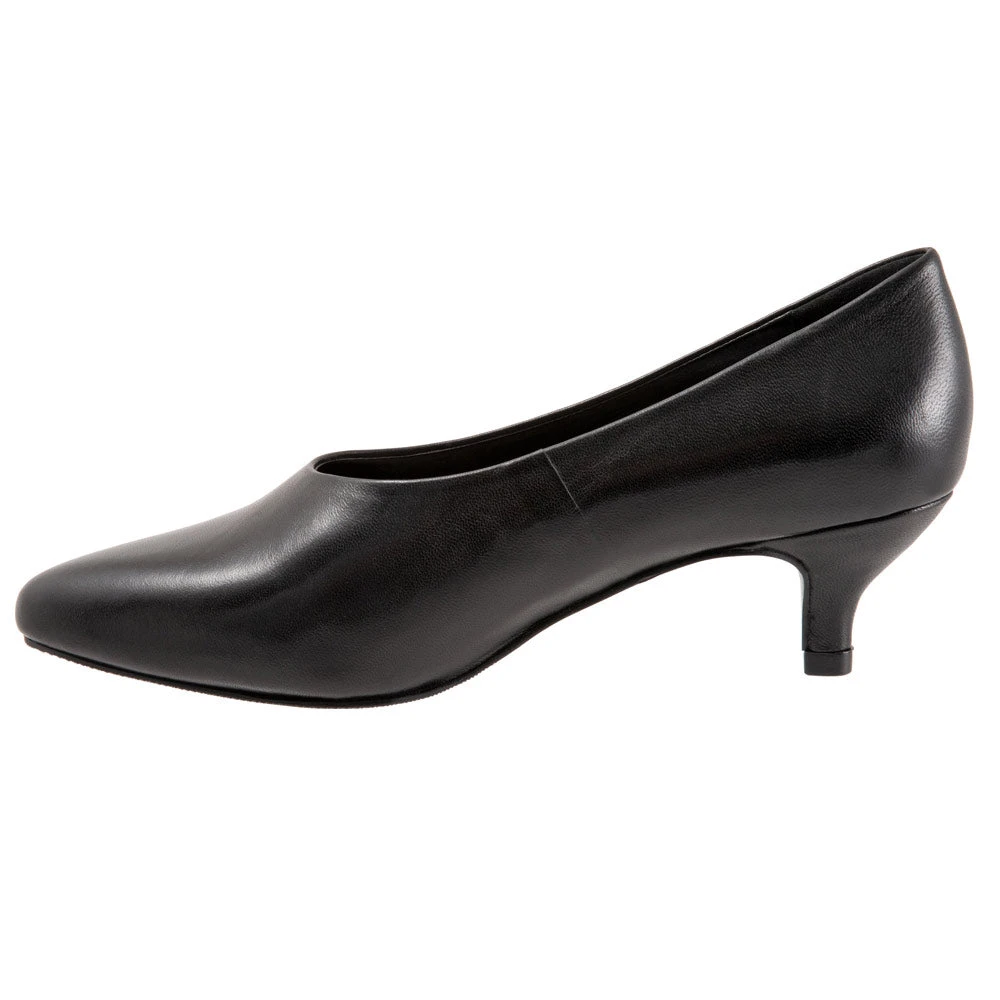 Trotters Kimber Kitten Heel Black Leather (Women's) 4 Trotters Kimber Kitten Heel Black Leather (Women's) - Image 2