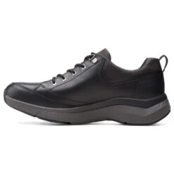 Clarks Wave 2.0 Vibe Black Leather (Men's) -Dansko Shop Blk 5 b0a677de ee9d 40fa b2ad 624722fd6167