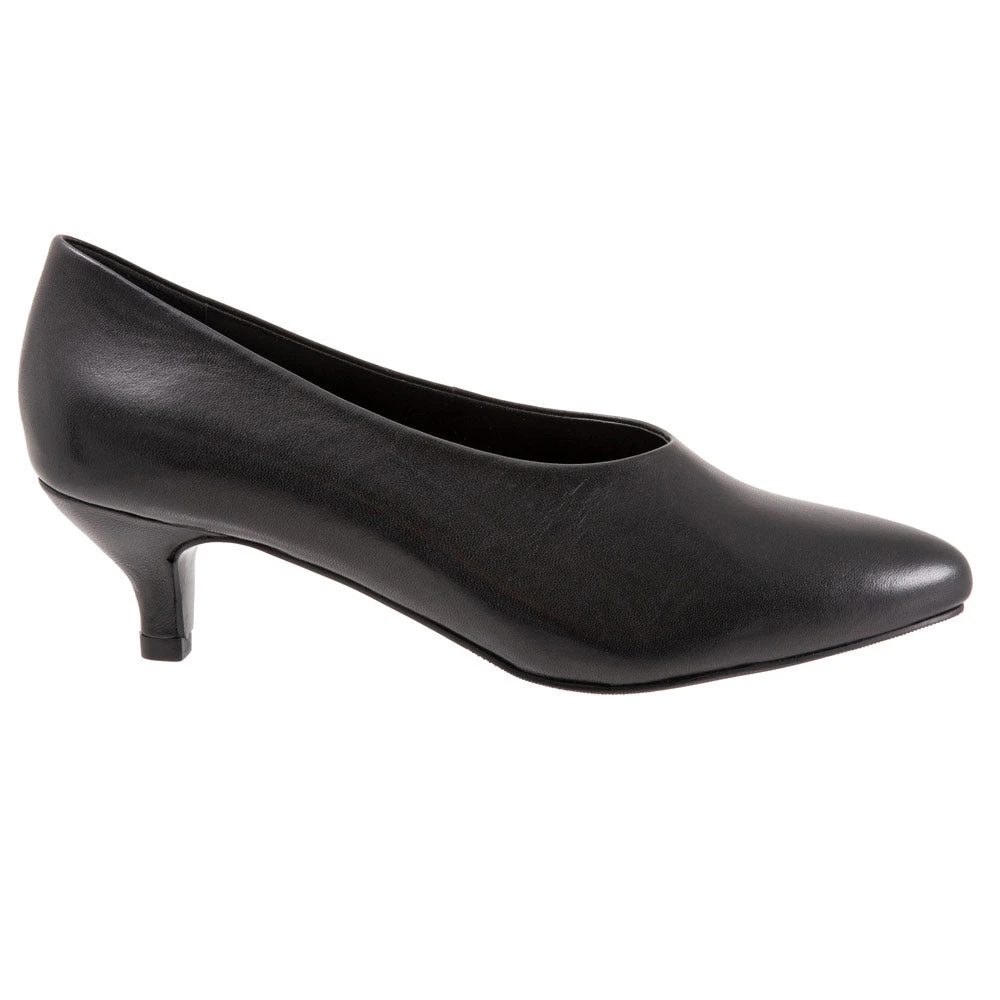 Trotters Kimber Kitten Heel Black Leather (Women's) 5 Trotters Kimber Kitten Heel Black Leather (Women's) - Image 3