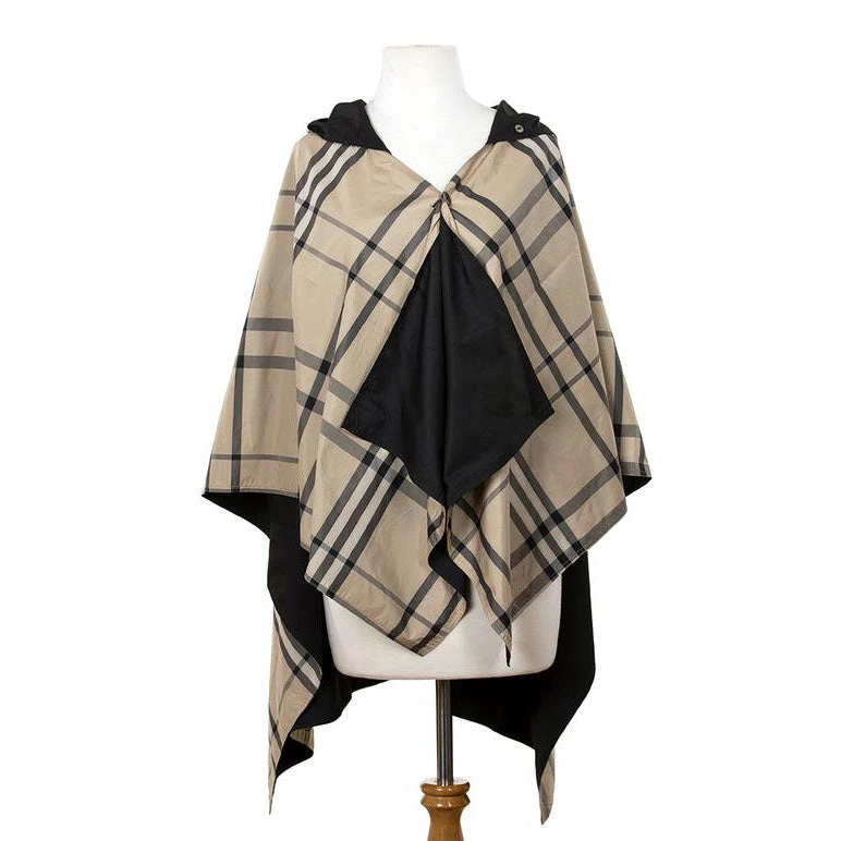 RAINRAPS RainRap Hooded Black & Plaid (Women's) 5 RAINRAPS RainRap Hooded Black & Plaid (Women's) - Image 3