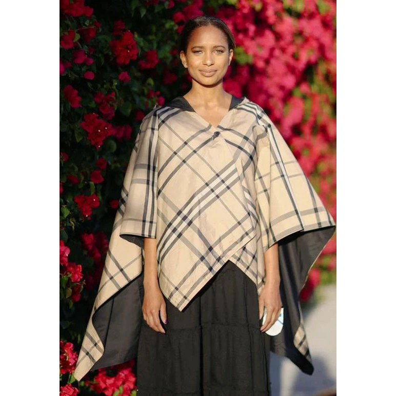 RAINRAPS RainRap Hooded Black & Plaid (Women's) 3 RAINRAPS RainRap Hooded Black & Plaid (Women's)