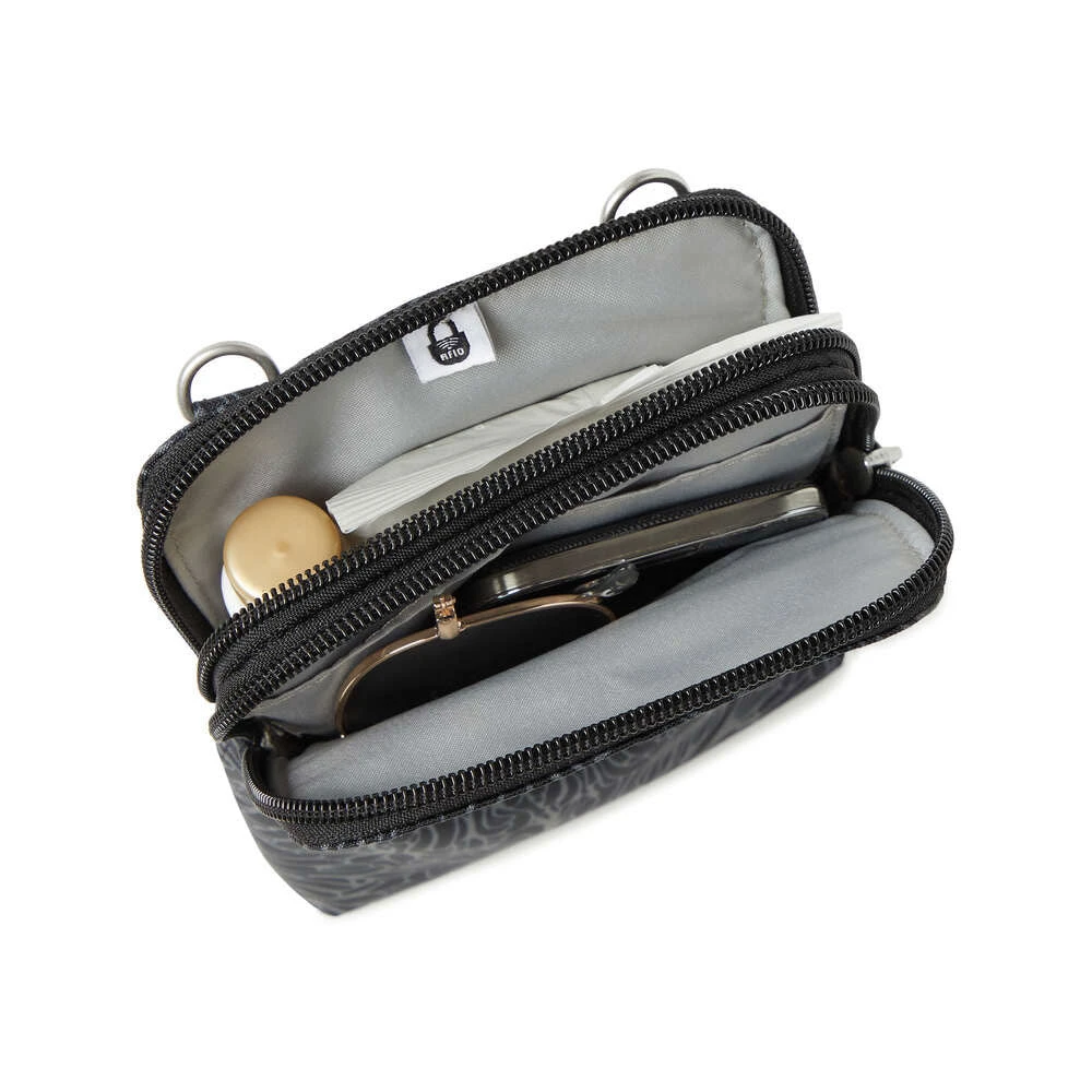 Baggallini Take Two RFID Bryant Crossbody Midnight Blossom 7 Baggallini Take Two RFID Bryant Crossbody Midnight Blossom - Image 5