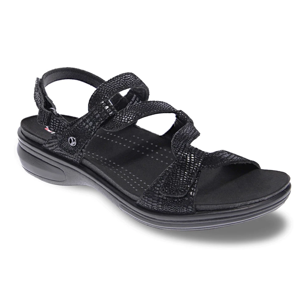 Revere Miami Sandal Black Lizard (Women's) 3 Revere Miami Sandal Black Lizard (Women's)