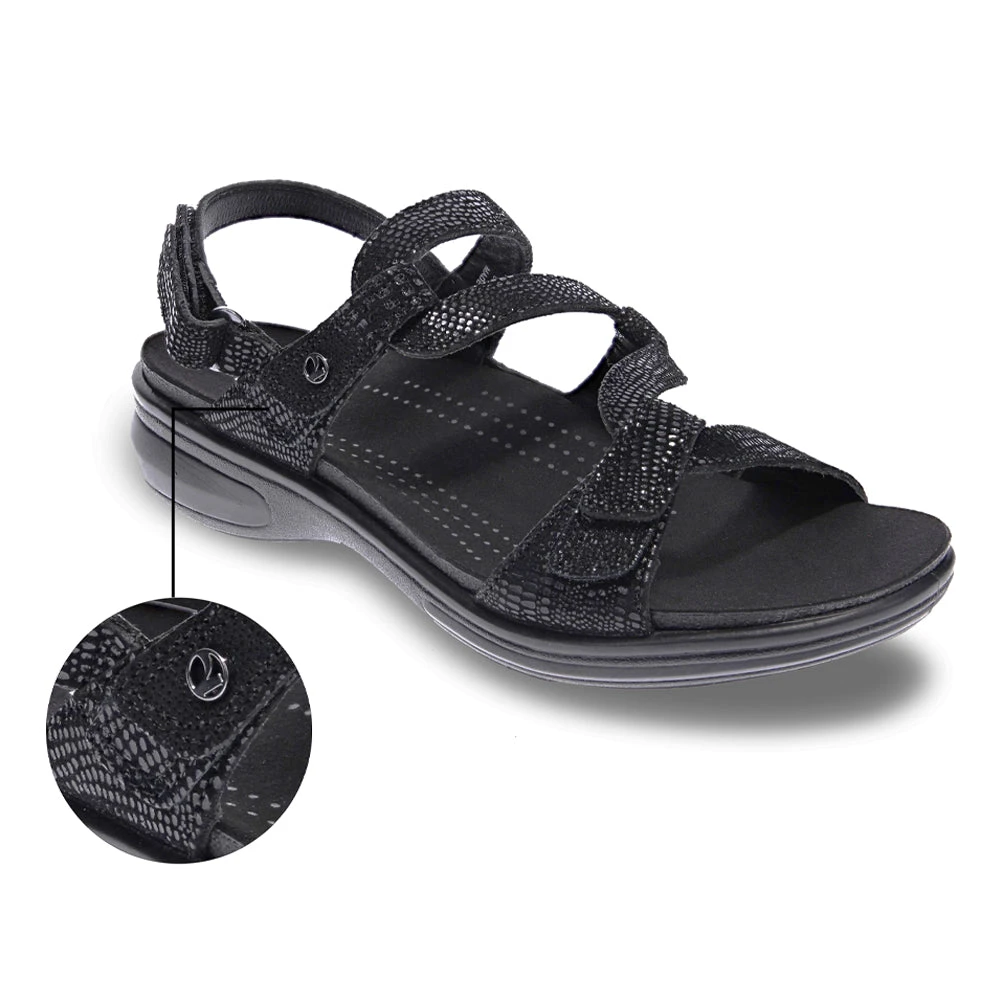 Revere Miami Sandal Black Lizard (Women's) 9 Revere Miami Sandal Black Lizard (Women's) - Image 7
