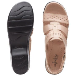 Clarks Lexi Qwin Sandal Blush Leather (Women's) -Dansko Shop Blus 7
