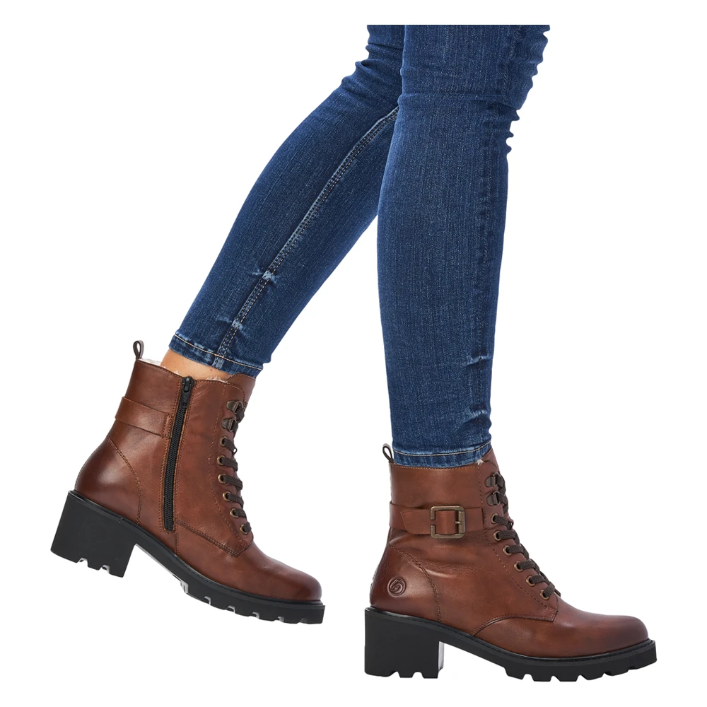 Remonte D0A74-22 Dascha 74 Combat Boot Chestnut Leather (Women's) 12 Remonte D0A74-22 Dascha 74 Combat Boot Chestnut Leather (Women's) - Image 10