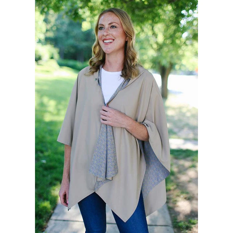 RAINRAPS RainRap Hooded Camel & Grey Chains (Women's) 3 RAINRAPS RainRap Hooded Camel & Grey Chains (Women's)