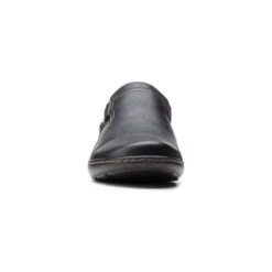 Clarks Cora Poppy Black Leather Slip-On (Women's) -Dansko Shop CoraPoppy 3