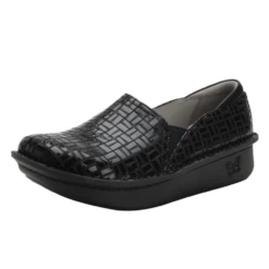 Alegria Debra Black Score Slip-On Clog (Women's)