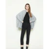 Look By M Cotton Candy Teddy Cape Cardigan Dusty Blue