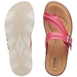 Clarks Brynn Madi Sandal Fuchsia Leather (Women's) -Dansko Shop Fuc 7