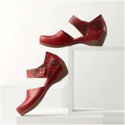 L'Artiste By Spring Step Gloss-Pansy Red Leather Mary Jane (Women's) -Dansko Shop GLOSSPANSYRD 2
