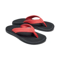 OluKai 'Ohana Flip Flop Sandal Hot Coral / Black (Women's) -Dansko Shop HotCor 4