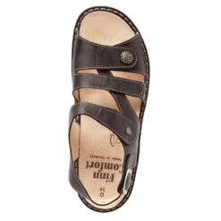 Finn Comfort Gomera Sandal Black Plisseelight (Women's) -Dansko Shop MAR01698D
