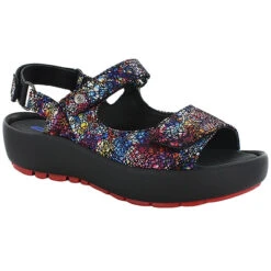 Wolky Rio Sandal Multi Black Crash Suede (Women's)
