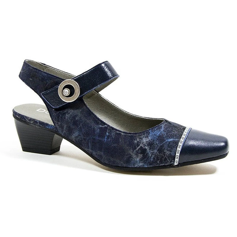 Dorking Concha 6624 Heel Navy (Women's) 3 Dorking Concha 6624 Heel Navy (Women's)