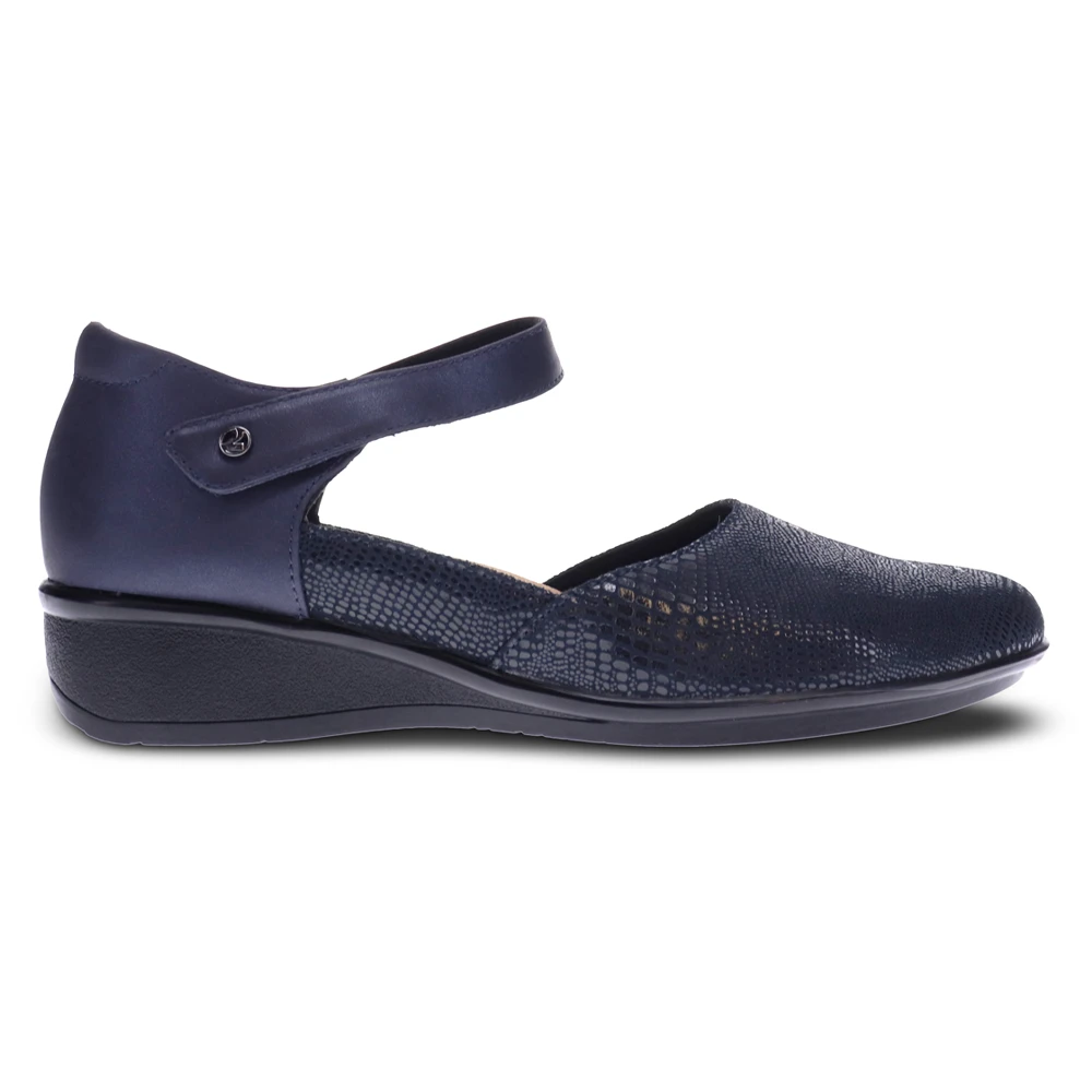 Revere Osaka Navy Lizard Mary Jane Shoe (Women's) 5 Revere Osaka Navy Lizard Mary Jane Shoe (Women's) - Image 3