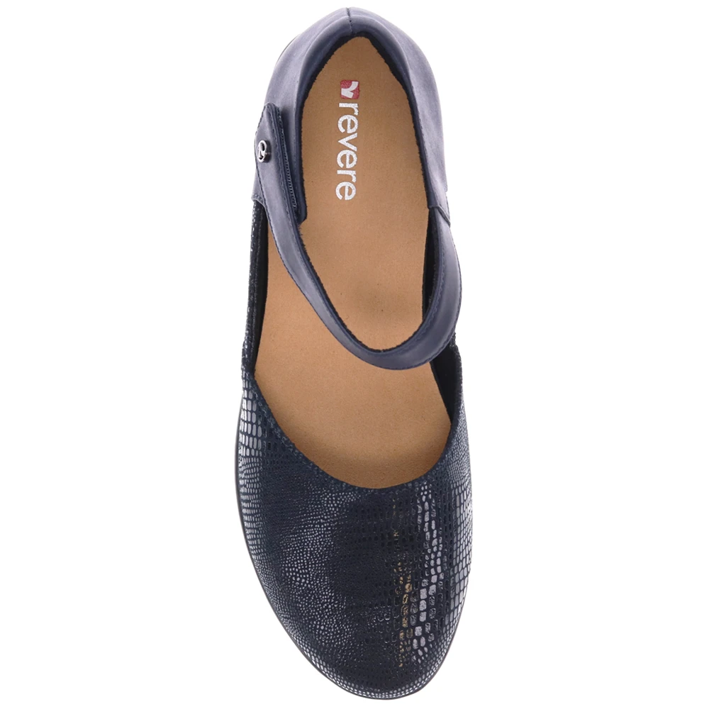 Revere Osaka Navy Lizard Mary Jane Shoe (Women's) 8 Revere Osaka Navy Lizard Mary Jane Shoe (Women's) - Image 6