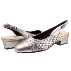 Trotters Dea Woven Slingback Pewter (Women's) -Dansko Shop Pew 8