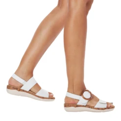 Remonte Jocelyn 53 White Leather Sandal (Women's) -Dansko Shop R685380 10