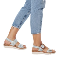 Remonte Jocelyn 53 Blue Leather Sandal (Women's) -Dansko Shop R685392 10