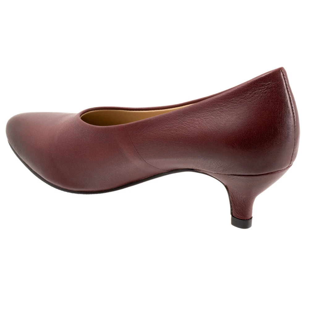 Trotters Kimber Kitten Heel Dark Red Leather (Women's) 6 Trotters Kimber Kitten Heel Dark Red Leather (Women's) - Image 4