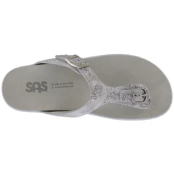 SAS Sanibel T-Strap Sandal Plata Silver (Women's) -Dansko Shop SANIBELPLATA 3