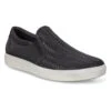 Ecco Soft 7 Woven Slip-On Sneaker Black Leather (Women's)