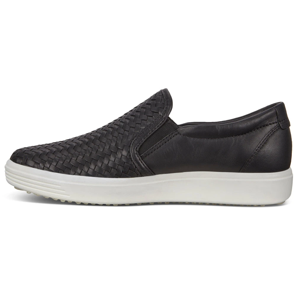 Ecco Soft 7 Woven Slip-On Sneaker Black Leather (Women's) 4 Ecco Soft 7 Woven Slip-On Sneaker Black Leather (Women's) - Image 2