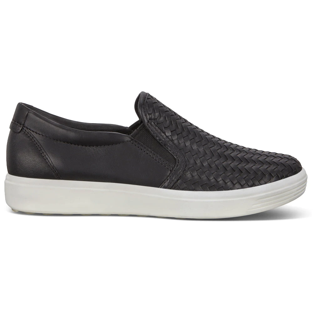 Ecco Soft 7 Woven Slip-On Sneaker Black Leather (Women's) 5 Ecco Soft 7 Woven Slip-On Sneaker Black Leather (Women's) - Image 3
