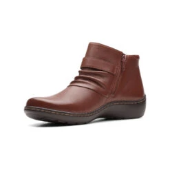 Clarks Cora Rouched Bootie Dark Tan (Women's) 12 Clarks Cora Rouched Bootie Dark Tan (Women's) -Dansko Shop Tan 5 46bbb1ae 987e 4ec2 8622 ccc96e110655